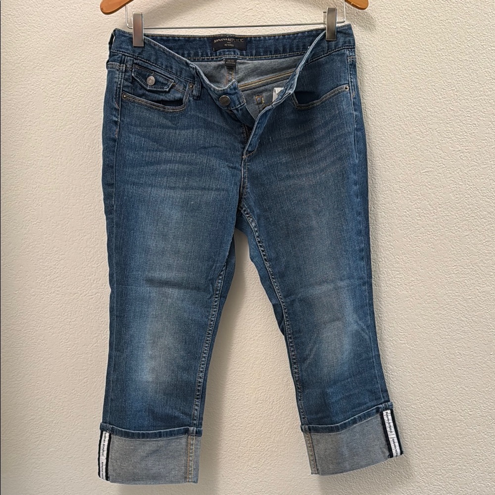 Banana Republic Blue Cropped Ankle Jeans